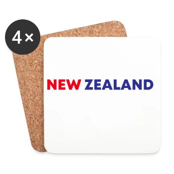 Idée cadeau de fan de rugby néo-zélandais - Dessous de verre (lot de 4) - blanc - Devant