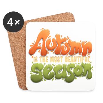 Autumn Season - Coasters (set of 4) - white - Front