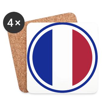 France Français Française French Frankreich - Coasters (set of 4) - white - Front