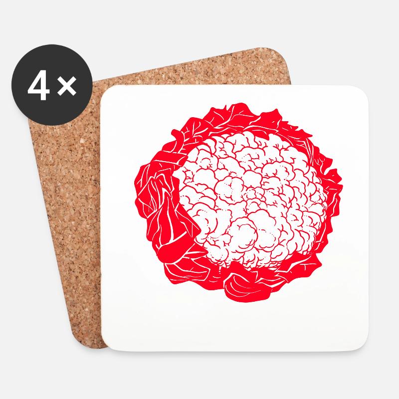 Cauliflower - Coasters (set of 4) - white