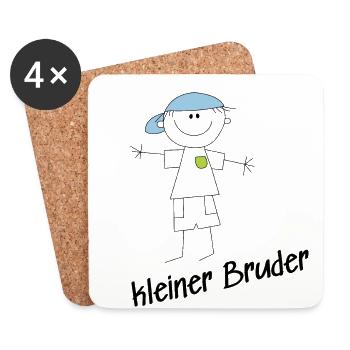 Kleiner Bruder - Untersetzer (4er-Set) - Weiß - Vorne
