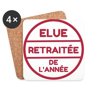 Retirement Retired Ruhestand Retraite Retraitée - Coasters (set of 4) - white - Front