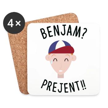Benjam Préjent - Dessous de verre (lot de 4) - blanc - Devant