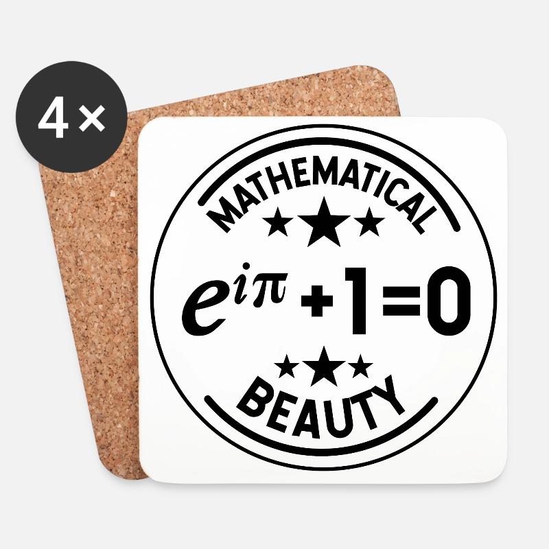 Mathematik Symbole Mathematical Beauty Eulers Gift - Untersetzer (4er-Set) - Weiß