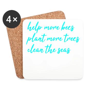 nature conservation - Coasters (set of 4) - white - Front