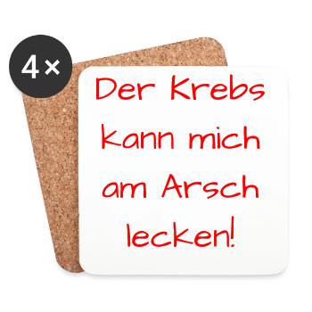 Kampf gegen Krebs - Untersetzer (4er-Set) - Weiß - Vorne