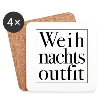 ugly santa christmas outfit - Coasters (set of 4) - white - Front