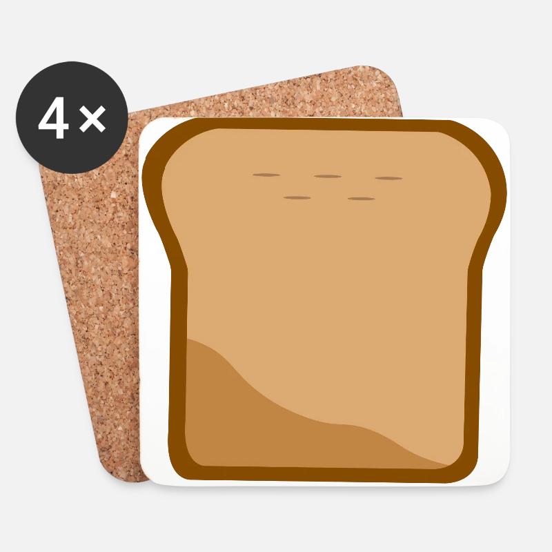 Toast - Untersetzer (4er-Set) - Weiß