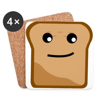 Toast :) - Untersetzer (4er-Set) - Weiß - Vorne