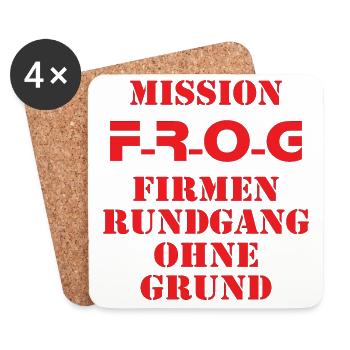 Firmenrundgang ohne Grund Lustiger Spruch Büro - Untersetzer (4er-Set) - Weiß - Vorne