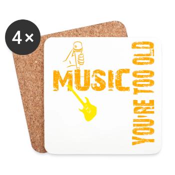 musique - Dessous de verre (lot de 4) - blanc - Devant