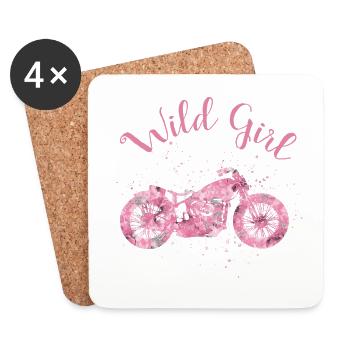 Wild Girl - Untersetzer (4er-Set) - Weiß - Vorne