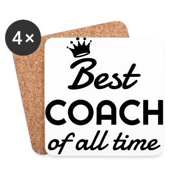 Coach Coaching Trainer Sport Entraineur Team - Coasters (set of 4) - white - Front