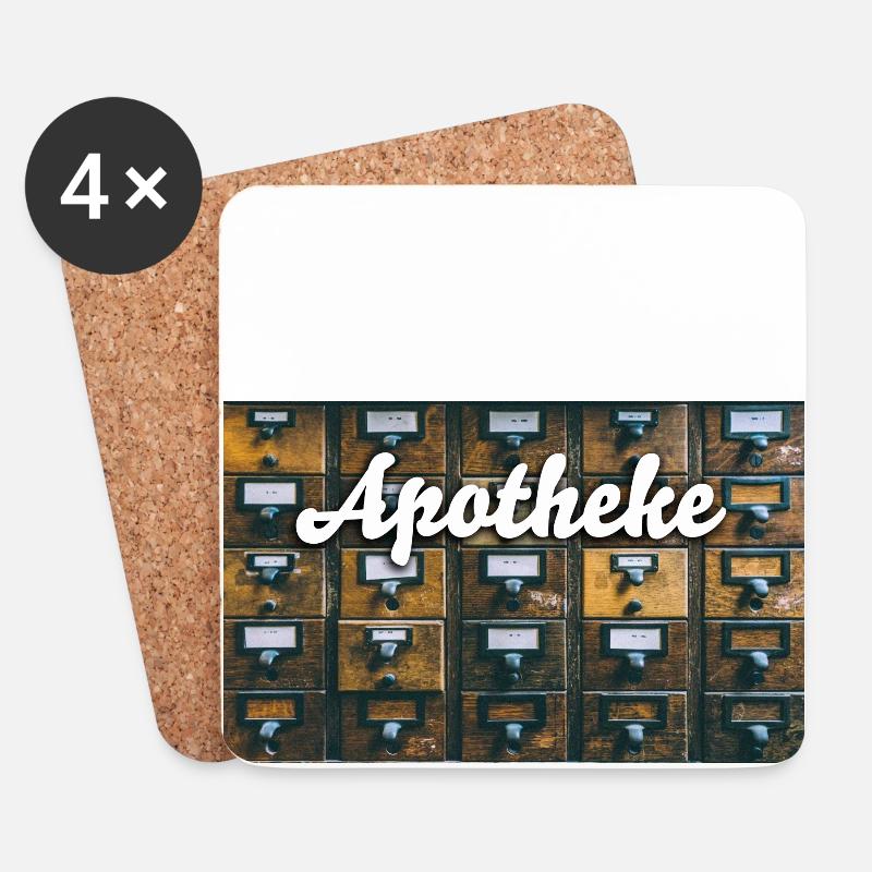 Apotheke - Untersetzer (4er-Set) - Weiß