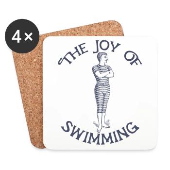 Joy of Swimming - Dessous de verre (lot de 4) - blanc - Devant