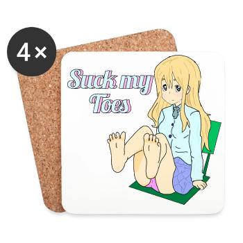 Suck my toes - Coasters (set of 4) - white - Front