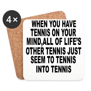 Tennis - Coasters (set of 4) - white - Front
