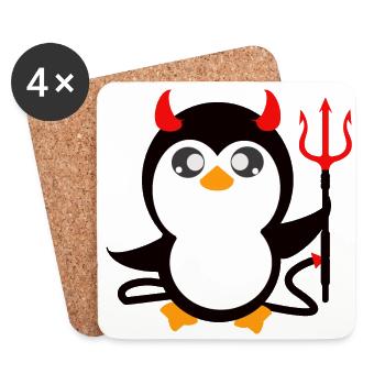 devil - Coasters (set of 4) - white - Front