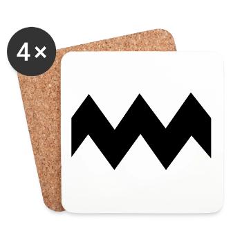 Zigzag - Coasters (set of 4) - white - Front