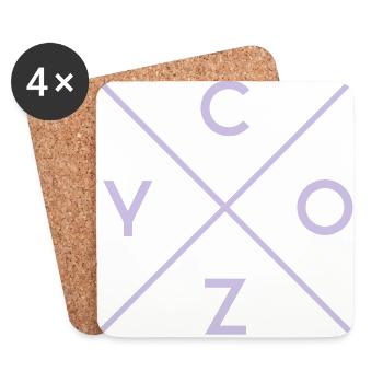 Cozy X - Coasters (set of 4) - white - Front