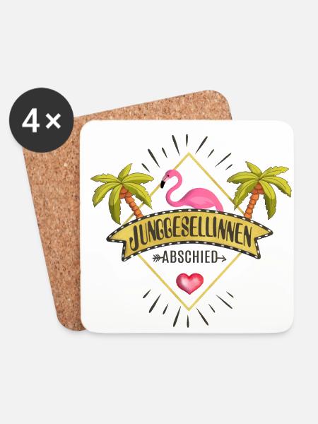 Junggesellinnenabschied Aloha - Untersetzer (4er-Set) - Weiß