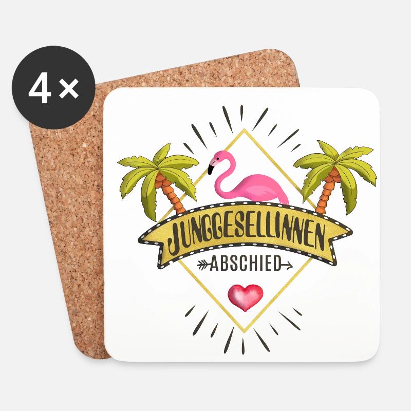 Junggesellinnenabschied Aloha - Untersetzer (4er-Set) - Weiß