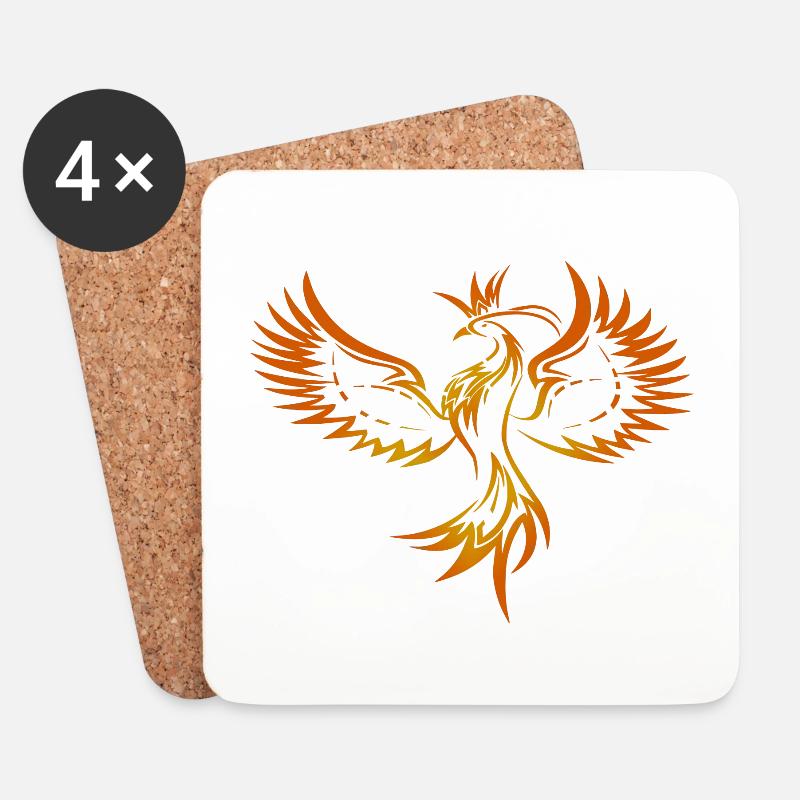 Asche zu Asche? Quatsch! Asche zu Phönix - Untersetzer (4er-Set) - Weiß