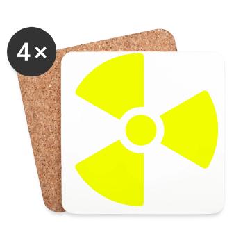 Radioaktiv Design - Untersetzer (4er-Set) - Weiß - Vorne