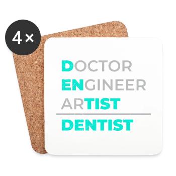 Dentist Doctor Engineer Artist dentist gift - Coasters (set of 4) - white - Front