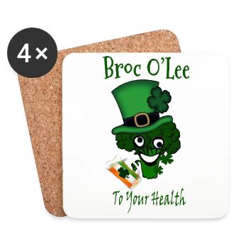 Vegane St Patricks Day Irish - Untersetzer (4er-Set) - Weiß - Vorne