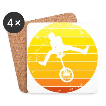 Unicycling Unicycling Gift - Coasters (set of 4) - white - Front