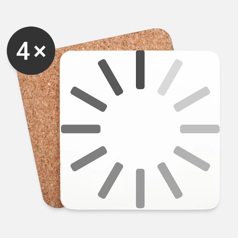 Loading Puffersymbol - Untersetzer (4er-Set) - Weiß