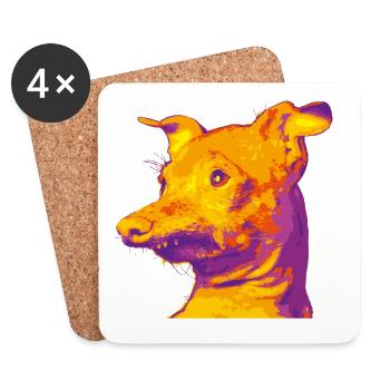 Mein Thunfischhund - Untersetzer (4er-Set) - Weiß - Vorne