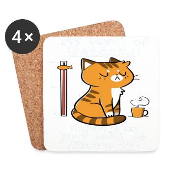 Sarcasm Level Of Sarcasm - depends on your level - Coasters (set of 4) - white - Front