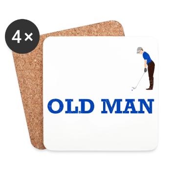 Golf Never underestimate an old man with a putter - Untersetzer (4er-Set) - Weiß - Vorne
