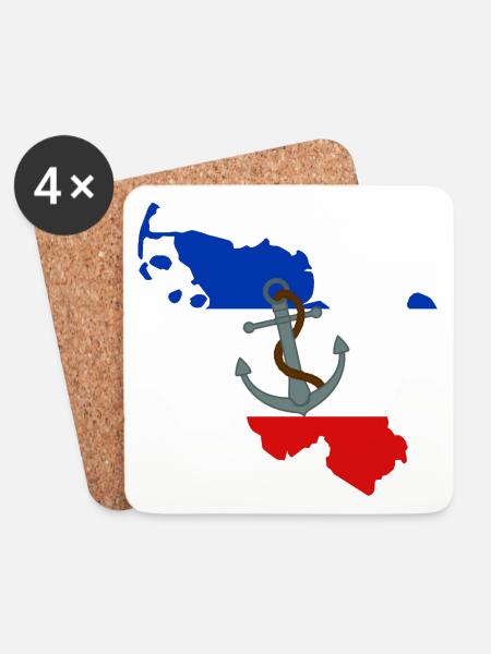 Schleswig-Holstein - Coasters (set of 4) - white