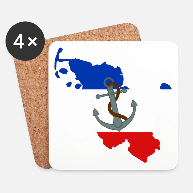 Schleswig-Holstein - Untersetzer (4er-Set) - Weiß