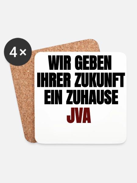JVA - Wir geben ihrer Zukunft ein Zuhause - Untersetzer (4er-Set) - Weiß