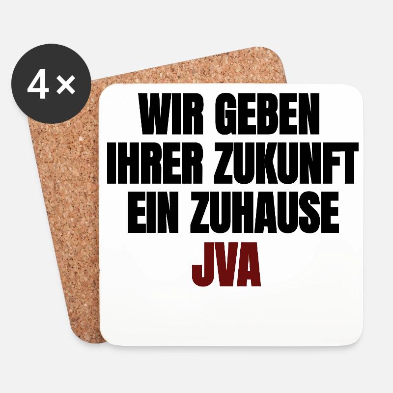 JVA - Wir geben ihrer Zukunft ein Zuhause - Untersetzer (4er-Set) - Weiß