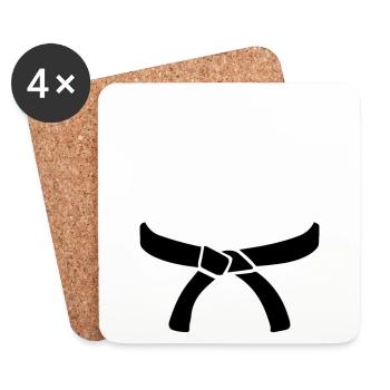 Martial Arts Black Belt 2 Geschenkidee - Untersetzer (4er-Set) - Weiß - Vorne