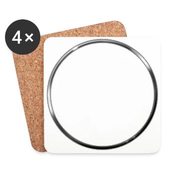 RING 3D METALLIC - Coasters (set of 4) - white - Front