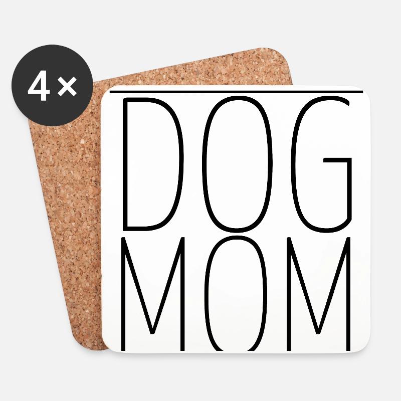dog - dog mom - Untersetzer (4er-Set) - Weiß