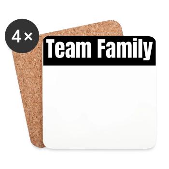 family - team family - Coasters (set of 4) - white - Front