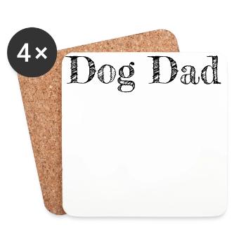 dog - dog dad - Untersetzer (4er-Set) - Weiß - Vorne