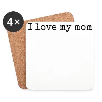 family - I love my mom - Untersetzer (4er-Set) - Weiß - Vorne