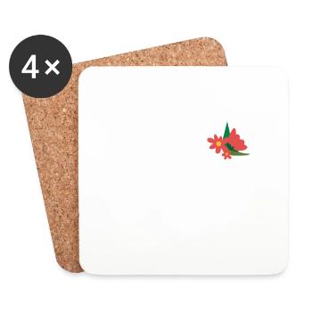 Birthday 50 birthday 50 and still blooming - Coasters (set of 4) - white - Front
