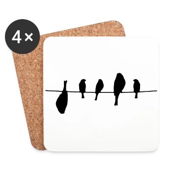 Black Design Stay Weird - Untersetzer (4er-Set) - Weiß - Vorne