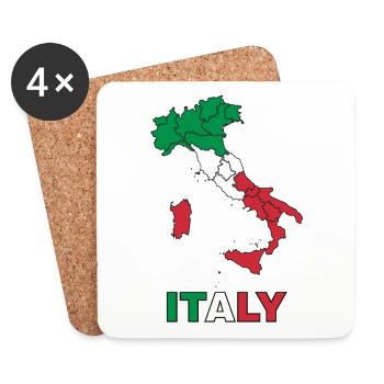 Italien - Untersetzer (4er-Set) - Weiß - Vorne