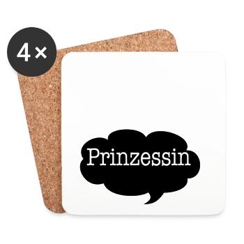 Nenn mich doch einfach Prinzessin - Untersetzer (4er-Set) - Weiß - Vorne