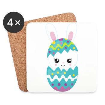 Frohe Ostern - Untersetzer (4er-Set) - Weiß - Vorne